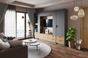 Модульная гостиная Оттавия Антрацит в Пыть-Яхе - pyt-yah.mebel-tymen.ru | фото