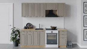 Модульная кухня «Бьянка» Дуб крафт золотой/Дуб кофе в Пыть-Яхе - pyt-yah.mebel-tymen.ru | фото