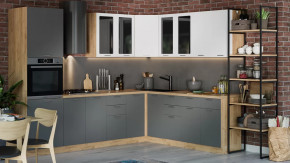 Модульная кухня «Габриэлла» Дуб крафт золотой/Сноу/Титан в Пыть-Яхе - pyt-yah.mebel-tymen.ru | фото