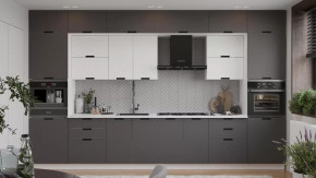 Модульная кухня «Гренада» Белый, Холст Белый, Холст Вулкан в Пыть-Яхе - pyt-yah.mebel-tymen.ru | фото