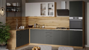 Модульная кухня «Кимберли» Дуб Крафт золотой, Сноу, Титан в Пыть-Яхе - pyt-yah.mebel-tymen.ru | фото