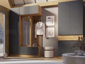 Модульная прихожая Роджинамиф, дуб крафт/графит в Пыть-Яхе - pyt-yah.mebel-tymen.ru | фото