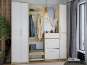 Модульная прихожая Эдем-1 Дуб сонома/Белый жемчуг в Пыть-Яхе - pyt-yah.mebel-tymen.ru | фото
