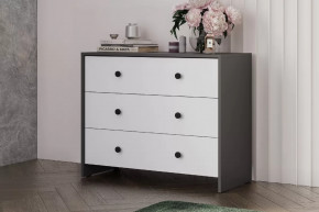 Модульная система "Дольче" Комод 3 ящика Графит / белый в Пыть-Яхе - pyt-yah.mebel-tymen.ru | фото