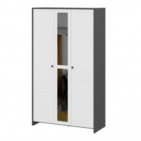 Модульная система "Дольче" Шкаф трехстворчатый Графит / белый в Пыть-Яхе - pyt-yah.mebel-tymen.ru | фото