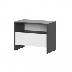 Модульная система "Дольче" Тумба прикроватная Графит / белый в Пыть-Яхе - pyt-yah.mebel-tymen.ru | фото