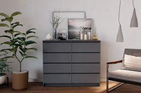 МОРИ МК1200.8 Комод с 8 ящ. (ш1204*г404*в990мм), ЛДСП Графит (МП) в Пыть-Яхе - pyt-yah.mebel-tymen.ru | фото