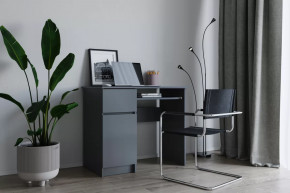 МОРИ МС-1 Стол с 1м ящ., 1 дв., ЛЕВЫЙ (ш900*г504*в770мм), ЛДСП Графит (МП) в Пыть-Яхе - pyt-yah.mebel-tymen.ru | фото