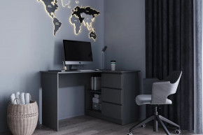 МОРИ МС-16 Стол угловой с 3мя ящ., УНИ (ш1244*г850*в770мм), ЛДСП Графит (МП) в Пыть-Яхе - pyt-yah.mebel-tymen.ru | фото