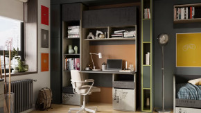 Набор детской мебели «Оксфорд-2» №2 Матера, Дуб крафт белый с рисунком в Пыть-Яхе - pyt-yah.mebel-tymen.ru | фото