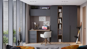 Набор детской мебели «Порто» №3 Яблоня Беллуно, Графит софт в Пыть-Яхе - pyt-yah.mebel-tymen.ru | фото