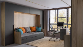 Набор детской мебели «Порто» №4 Яблоня Беллуно, Графит софт в Пыть-Яхе - pyt-yah.mebel-tymen.ru | фото