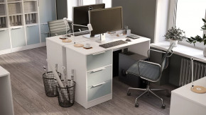 Набор мебели для офиса «Марли» №2 Белый, Серо-голубой в Пыть-Яхе - pyt-yah.mebel-tymen.ru | фото