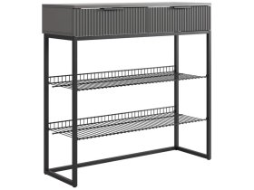 Обувница Классная 1 графит/графит матовый/черный муар в Пыть-Яхе - pyt-yah.mebel-tymen.ru | фото