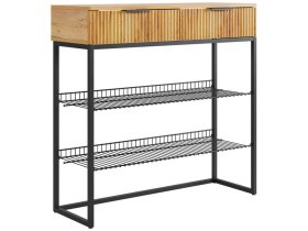 Обувница Классная 1 дуб крафт золотой/акация светлая/черный муар в Пыть-Яхе - pyt-yah.mebel-tymen.ru | фото