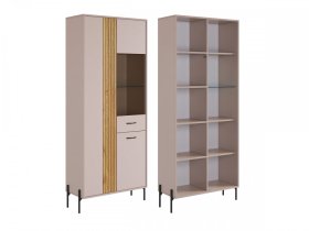 Шкаф двухдверный (со стеклом) Доминика в Пыть-Яхе - pyt-yah.mebel-tymen.ru | фото