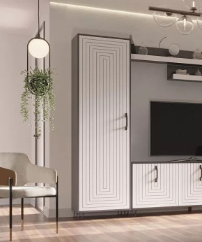 Пенал Квадро М-2 серый графит/софт вайт в Пыть-Яхе - pyt-yah.mebel-tymen.ru | фото