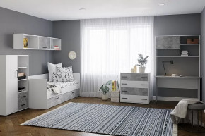 Подростковая "Лючия" Микон (Белый/Ателье светлое) в Пыть-Яхе - pyt-yah.mebel-tymen.ru | фото