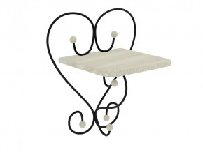 Полка настенная Милсон белая-металл черный в Пыть-Яхе - pyt-yah.mebel-tymen.ru | фото