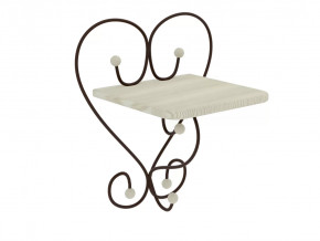 Полка настенная Милсон белая-металл коричневый в Пыть-Яхе - pyt-yah.mebel-tymen.ru | фото