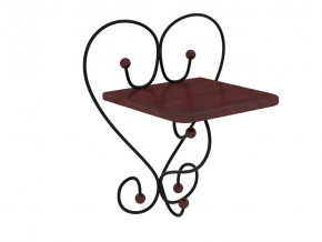 Полка настенная Милсон коричневая-металл черный в Пыть-Яхе - pyt-yah.mebel-tymen.ru | фото