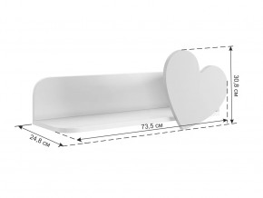 Полка навесная Сердечко в Пыть-Яхе - pyt-yah.mebel-tymen.ru | фото