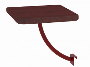 Полка прикроватная квадратная Милсон коричневая-металл красный в Пыть-Яхе - pyt-yah.mebel-tymen.ru | фото