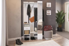 Прихожая Агата белый рамух в Пыть-Яхе - pyt-yah.mebel-tymen.ru | фото