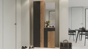 Прихожая «Асти» № 2 Дуб крафт золотой/Антрацит в Пыть-Яхе - pyt-yah.mebel-tymen.ru | фото