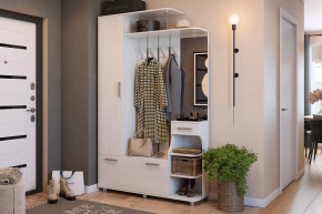 Прихожая Барселона-1 белый рамух в Пыть-Яхе - pyt-yah.mebel-tymen.ru | фото