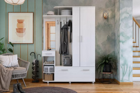 Прихожая Барселона-2 белый рамух в Пыть-Яхе - pyt-yah.mebel-tymen.ru | фото