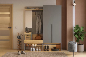 Прихожая Баско К1 графит/дуб крафт золотой в Пыть-Яхе - pyt-yah.mebel-tymen.ru | фото