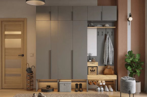 Прихожая Баско К10 графит/дуб крафт золотой в Пыть-Яхе - pyt-yah.mebel-tymen.ru | фото