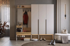 Прихожая Баско К11 кашемир/дуб крафт золотой в Пыть-Яхе - pyt-yah.mebel-tymen.ru | фото