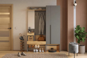Прихожая Баско К2 графит/дуб крафт золотой в Пыть-Яхе - pyt-yah.mebel-tymen.ru | фото
