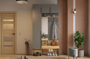 Прихожая Баско К4 графит/дуб крафт золотой в Пыть-Яхе - pyt-yah.mebel-tymen.ru | фото