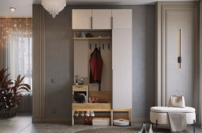 Прихожая Баско К4 кашемир/дуб крафт золотой в Пыть-Яхе - pyt-yah.mebel-tymen.ru | фото