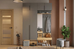 Прихожая Баско К5 графит/дуб крафт золотой в Пыть-Яхе - pyt-yah.mebel-tymen.ru | фото