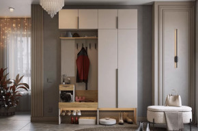 Прихожая Баско К5 кашемир/дуб крафт золотой в Пыть-Яхе - pyt-yah.mebel-tymen.ru | фото