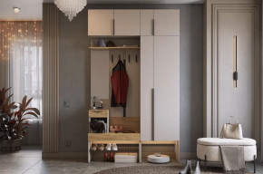 Прихожая Баско К6 кашемир/дуб крафт золотой в Пыть-Яхе - pyt-yah.mebel-tymen.ru | фото