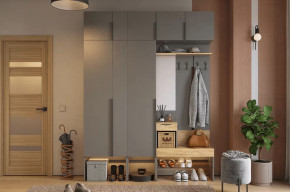 Прихожая Баско К9 графит/дуб крафт золотой в Пыть-Яхе - pyt-yah.mebel-tymen.ru | фото