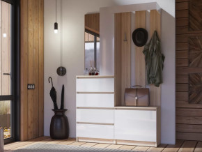 Прихожая Челси сонома-белый в Пыть-Яхе - pyt-yah.mebel-tymen.ru | фото