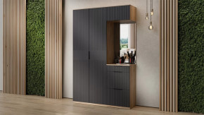 Прихожая «Хилтон» № 1 Дуб Крафт золотой, Графит матовый в Пыть-Яхе - pyt-yah.mebel-tymen.ru | фото