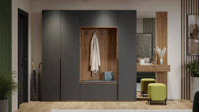 Прихожая «Порто» Яблоня Беллуно, Графит софт в Пыть-Яхе - pyt-yah.mebel-tymen.ru | фото