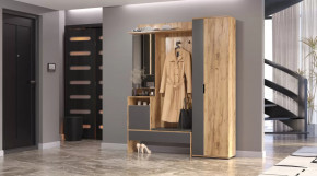 Прихожая Сабрина Дуб вотан/графит в Пыть-Яхе - pyt-yah.mebel-tymen.ru | фото