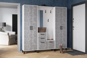 Прихожая ВИТРА, ЛДСП Белый/ ЛДСП Ателье светлое в Пыть-Яхе - pyt-yah.mebel-tymen.ru | фото