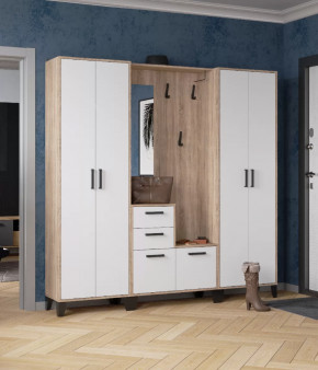 Прихожая ВИТРА, ЛДСП Дуб Крафт Золотой/ ЛДСП Белый в Пыть-Яхе - pyt-yah.mebel-tymen.ru | фото