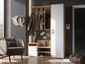Прихожая Визит Белый глянец холодный/Дуб крафт в Пыть-Яхе - pyt-yah.mebel-tymen.ru | фото