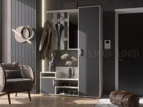 Прихожая Визит Графит/Дуб Крафт Белый в Пыть-Яхе - pyt-yah.mebel-tymen.ru | фото