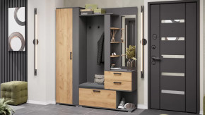 Прихожая «Эрика» №1 Тип 2 Графит Серый, Дуб Крафт золотой в Пыть-Яхе - pyt-yah.mebel-tymen.ru | фото